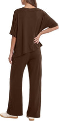 Darong Women's Short Sleeve Pant Sets Pant Sets (pack of 2)