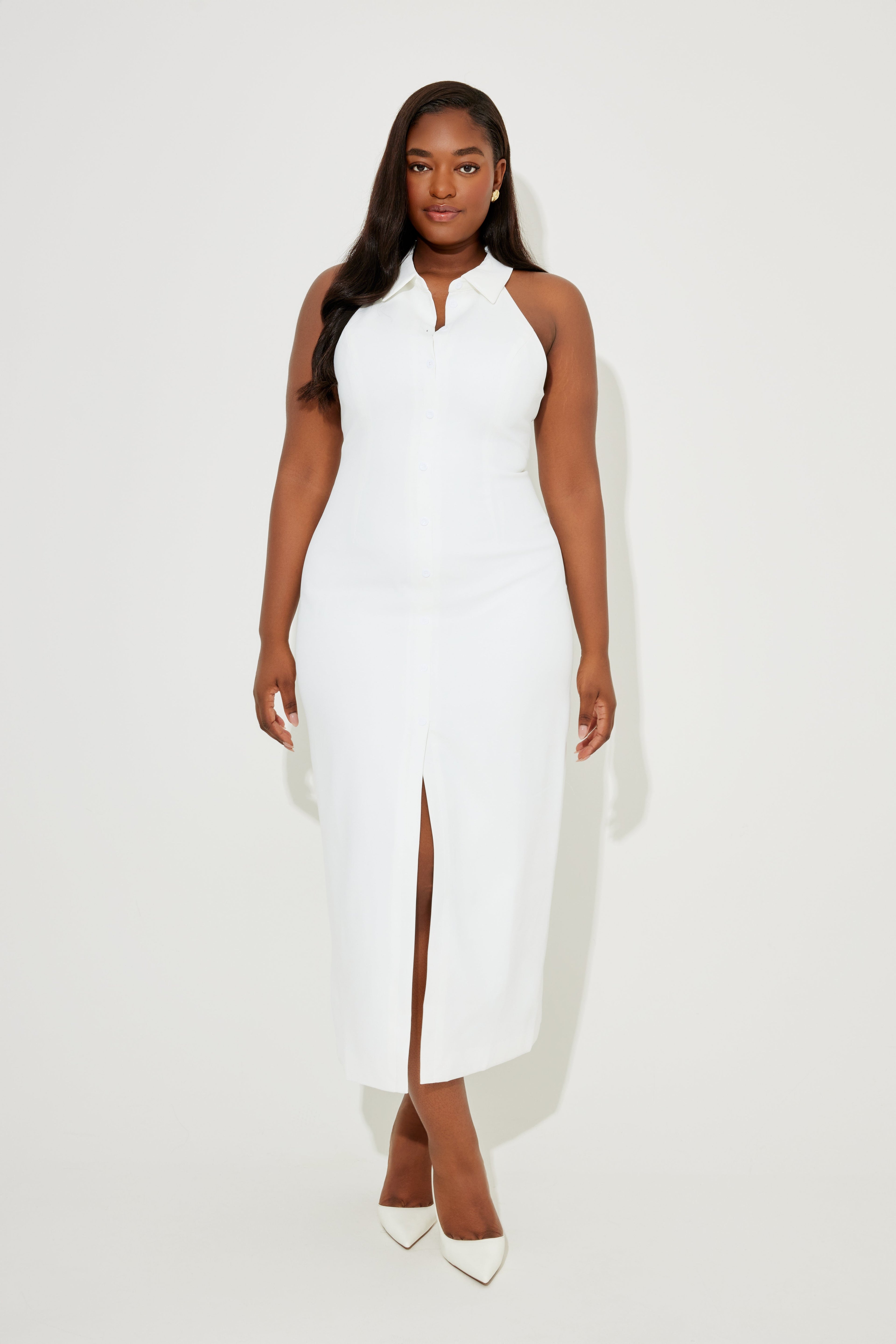 Collar Maxi Dress